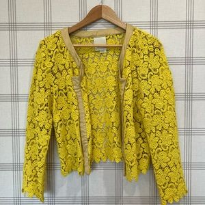 Anthropologie Cotton Lace Jacket - size M